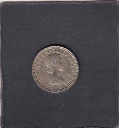 Beschrijving: 6 Pence HUIA BIRD 
